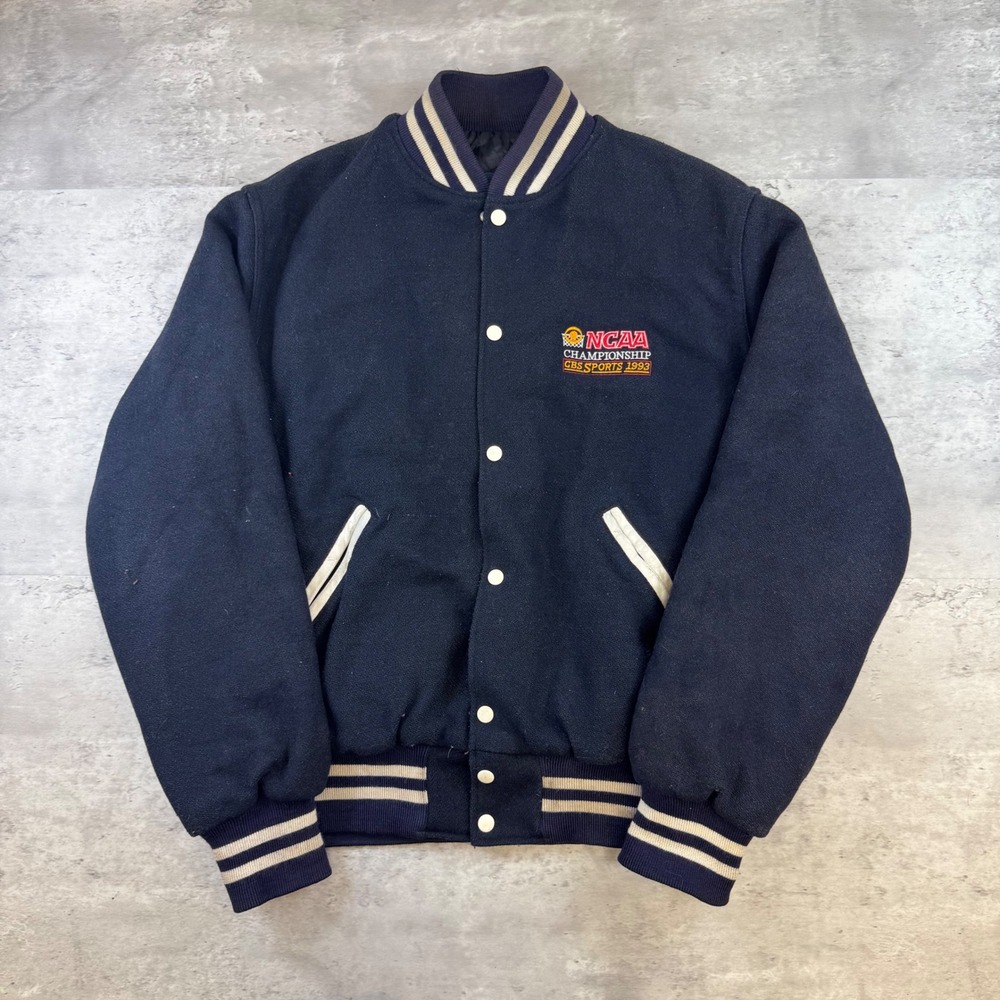 Vintage Holloway 1993 NCAA Championship Varsity‎ Jacket Mens XL Navy USA Made